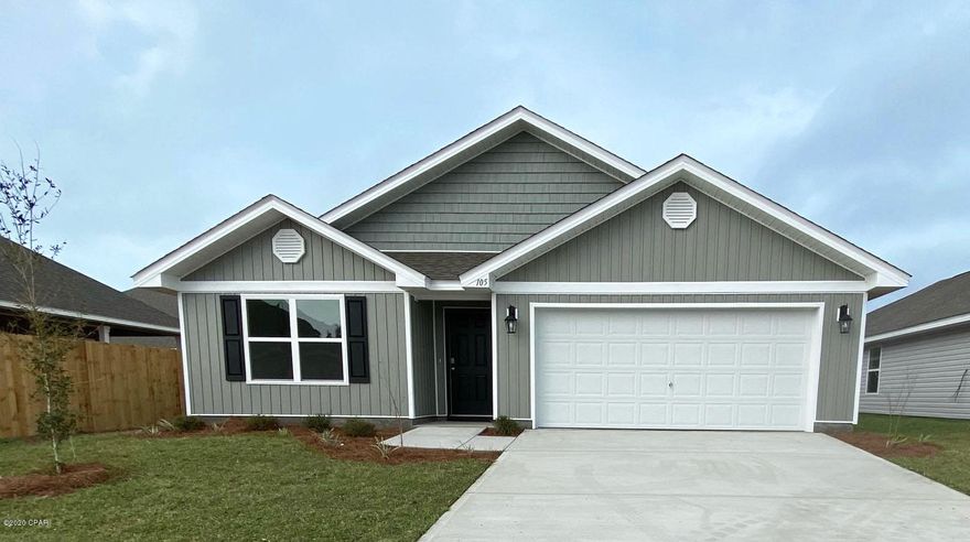 This Cali floor plan is under construction and features 4 bedrooms with one that can be used as a den or office. As you enter this home you will find quality paint with orange peel textured walls and traditional 8' ceilings. Vinyl flooring throughout all common areas of the home and carpet in bedrooms. The kitchen is open and spacious with a center island and includes a pantry, beautiful stained cabinetry and durable laminate countertops as

well as a Kinetico water filtration system. The appliances include a dishwasher, stove and microwave. The master suite has a nice sized bath with separate

shower and large soak tub, as well as a large walk in closet. A standard Smart Home package is included with an Echo Dot device, Qolsys touch panel, kwikset keyless entry and Skybell doorbell.