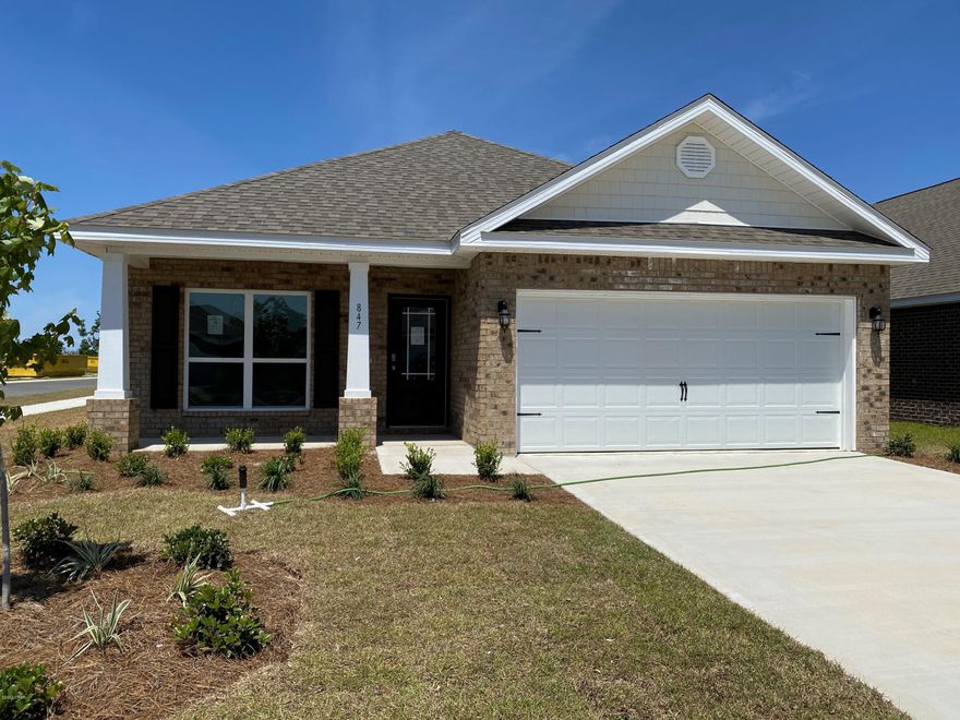 Welcome to Andrews Plantation. This new subdivision located in Panama City is now selling. This is the Oakley floor plan. As you enter this home you will find vinyl plank flooring throughout the common areas. Just off the foyer is a room that could be used as a dining room or study/office. The walls are orange peel texture and have quality paint, elegant doors are finished with brushed nickel hardware. The kitchen is open to the breakfast area and

has a center island. Appliances include a smooth top stove, dishwasher and microwave and a Kinetico Water filtration system. A standard smart home package is also included with KwikSet Keyless entry, Echo Dot & Qolsys touch panel which can be integrated