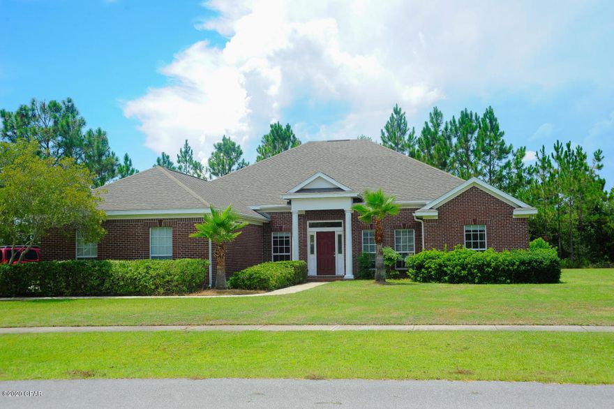 New flooring! Feel welcome as you turn onto Windswept Boulevard and drive through this stunning entrance, into Windswept Estates, Windswept Estates is a private golf course community, highly rated in Golf Digest Magazine. A peaceful community with amenities including a large swimming pool, tennis courts, picnic area, and more. This open concept, 4 bedroom home, is located on a peaceful cul-de-sac. This spacious home has a split open floor plan, giving privacy to the master bedroom, with plenty of room for entertaining, and enjoying family time. Included is a private dining room, and a separate sitting/reading/office room, off the front entranceway. Crown molding throughout. This home sits on over a 1/2 acre.