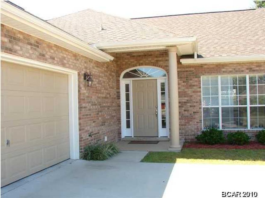 Newer single story, brick home located in the Camryn's Crossing subdivision of Lynn Haven. 3 bedroom, 2 bathroom home that has a large living room with fireplace, dining area, full kitchen, and breakfast area. Two car garage, back privacy fence, and covered patio also make this home a must see! Close to shopping, schools and dining.