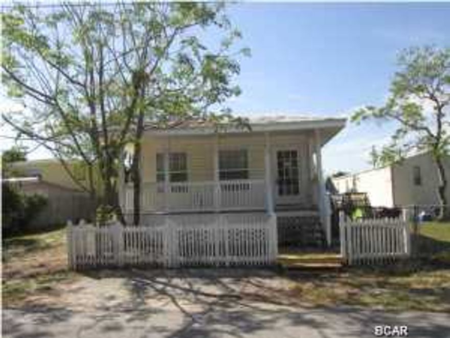 This Charming Beach Cottage is within a few blocks from Dedicated Laguna Beach. This cottage has character featuring Pine floors in the living room, kitchen and bedroom, carpet in the 2nd bedroom, ceramic tile in the bathroom and a metal roof. Large front porch has plenty of room for your rocking chairs to enjoy the warm, breezy Florida evenings. This is a Fannie Mae HomePath property. All information is taken from public records. If important to buyer, please verify.
