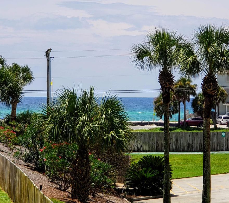 All Utilities Included! Flexible Lease Terms! Just steps to the World's Most Beautiful Beaches with Gulf views from the balcony! This 1 bedroom, 1 bath Southwind Condo is beautifully furnished and updated! Featuring an open concept floor plan, you can entertain or watch TV while cooking dinner. The kitchen is fully equipped including cookware, stainless appliances, and breakfast bar. The living room has a sleeper sofa for guests, love seat and flat panel TV. Entering the hallway you will find a sleeping nook with twin bed. Master bedroom offers a king bed and double closet. Washer/Dryer included; Southwind Condo is across from the public beach access and boasts great amenities such as a community pool and tennis courts! Don't miss out on this hidden gem nestled in the west Panama City Beach area. **Rental rate includes electric (Cap of $100/month), water, sewer, basic cable TV, internet and trash. **No pets allowed.