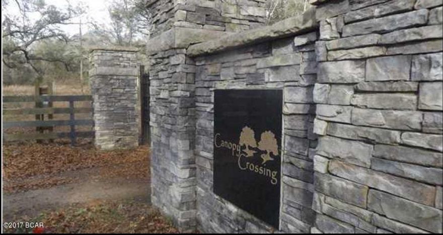 Beautiful 22+ acres in Canopy Crossings. Lot is lightly wooded with some nice shade trees. This is a gated community with underground electric already in place. Lots of wildlife, deer and turkey in this area. Located just a couple of miles from Dogwood lakes Golf Course and only one hour from Panama City Beach. Would make a nice home site, or great investment. property.