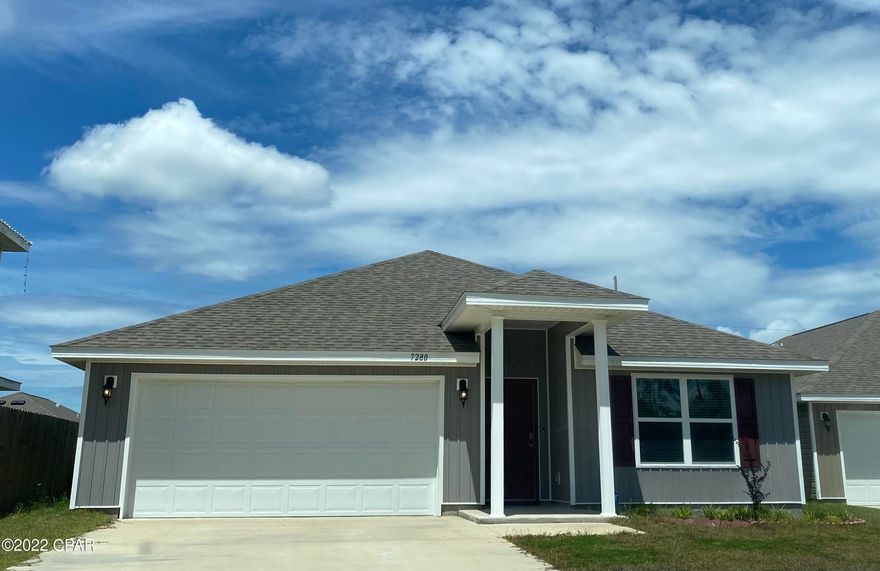 Move in ready 4 bedroom/3 Bath Cali floor plan is highly desirable with SMART HOME TECHNOLOGY. The kitchen is open and spacious with white shaker cabinetry, a corner pantry, center island with sink and Stainless-Steel appliances. The Master Bedroom is just off the large living area and has a dual sink vanity, large soaking tub, separate shower and a large walk-in closet. Additional features include high ceilings with recessed lighting, large laundry room, vinyl plank flooring throughout the common areas, carpet in the bedrooms, nickel hardware on interior doors, and a two-car garage. The back yard has a privacy fence and porch area for relaxing. Smart Home with ADT Security System in place.  Seller to provide a one-year homeowner warranty at closing with accepted offer.