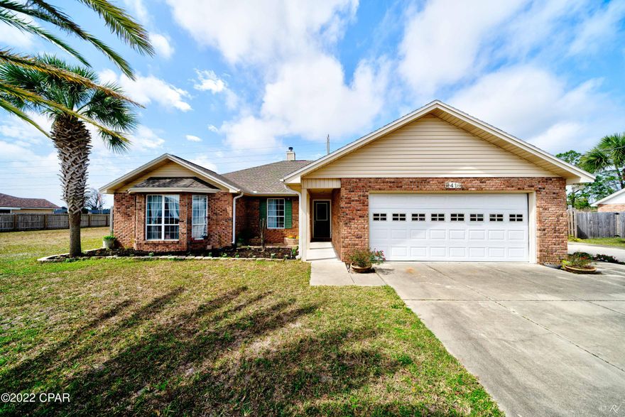 'CURRENTLY UNDER CONTRACT, SELLER ACCEPTING BACKUP OFFERS' 3 bed, 2 bath home with a sunroom and pool in the desirable Lynn Haven community! This home has been completely renovated after being stripped to the studs post hurricane. This home has a new roof, HVAC, HWH, flooring, insulation, sheetrock, paint, bathrooms, kitchen and more! This home sits on a large double lot with a huge concrete driveway that can fit a boat or an RV. There is also a dump station and a 50-amp to accommodate. This home features a large living room with a fireplace, tray ceiling, recessed lighting and double doors that lead to the sunroom. The dining area features bay windows to allow for plenty of natural lighting to illuminate the space. The kitchen features stainless Samsung smart appliances that can be operated from an app as well as granite counters and a pantry. The heated/cooled spacious sunroom overlooks the pool and features 3 ceiling fans. The sunroom can be shut off from the rest of the house to save energy. This home features a split bedroom floor plan, offering plenty of peace and privacy. The master suite will wow you with tray ceilings, recessed lighting, a large closet and a private master ensuite. The master bathroom is spacious with a surround-tile shower with a glass door, a double vanity with lighted mirrors and a linen closet. The two additional bedrooms are spacious and share a full guest bathroom with a shower/tub combo featuring surround tile. The huge backyard is dreamy with an inground pool surrounded with brick pavers and plenty of space for gardening, a play area and more. The backyard is secured with a privacy fence that features a double gate for RV or boat parking. This home also features a two-car garage. This home is located near schools, parks including parks with boat ramps, shopping, restaurants and more! Check out this home today!