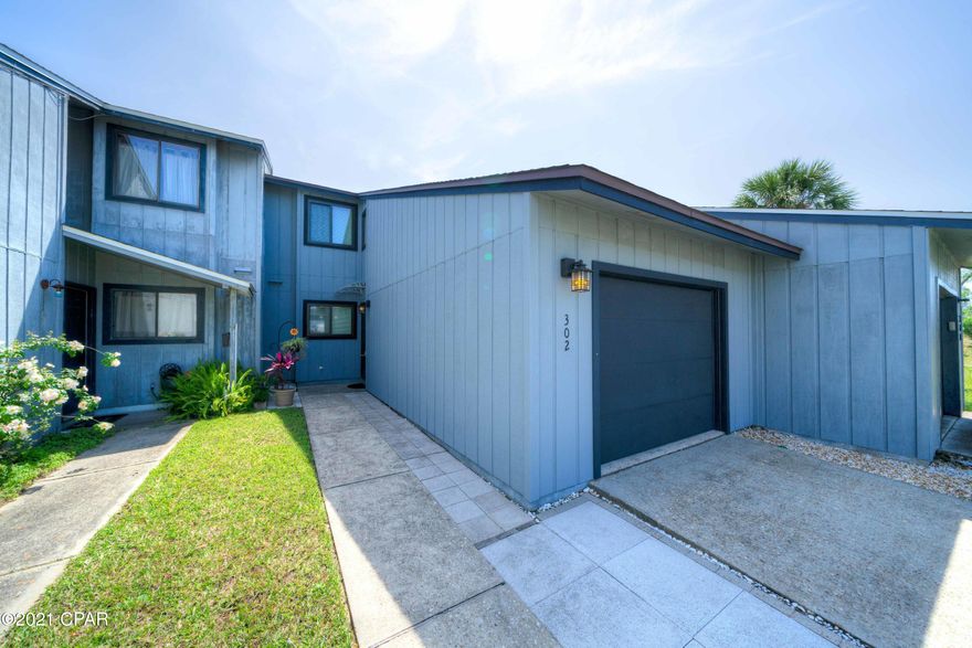 CURRENTLY UNDER CONTRACT, SELLER ACCEPTING BACKUP OFFERS' the 3-bedroom 2 1/2 bath waterfront townhome with dock. This home has numerous updates and has been lovingly taken care of. Open floor plan with an unobstructive view of the bayou. Dining area has a light bar, living area has a wood burning fireplace, sliding glass doors on both sides of the fireplace providing access to back patio and spa. ½ bath downstairs. Storage room under stairs. Laundry has additional storage above, hidden dryer vent hose and a built-in shoe rack next to laundry room.  Master bedroom upstairs with a balcony viewing the bayou. The 2 other additional bedrooms are also upstairs.  New hot water heater (12/20) Vinyl plank flooring, carpet with stain guard. 1 car garage with new d Home is close to Tyndall AFB, Eastern Shipbuilding Shipyards, schools, and some shopping.  Water access to the bay can be accessed with small crafts i.e., Kayak, Canoe, flat bottom boat or Jet Ski. All information should be verified by buyer