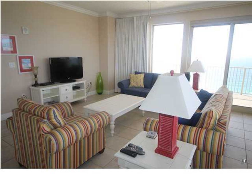 This is a beautiful 3-bedroom condo. This unit comes fully furnished and is professionally decorated with high-end furnishings Features a large wrap around balcony. This unit is loaded with extras. You can view the Gulf in the master bedroom and living room, as well as view the Bay and Lagoon from the guest bedrooms. View the most breathtaking sunsets from your private balcony of this Gulf Crest condo! This luxurious condo is completely gulf front and you have a beautiful view from virtually every room. Wrap around balcony. Popular open-floor plan with lots of space for entertaining. This complex is loaded with amenities including 2 pools and a kiddy pool, hot tubs, fitness center, owner's lounge with billiard room, and a gated parking garage. All information is believed to be correct but should be verified by the buyer.