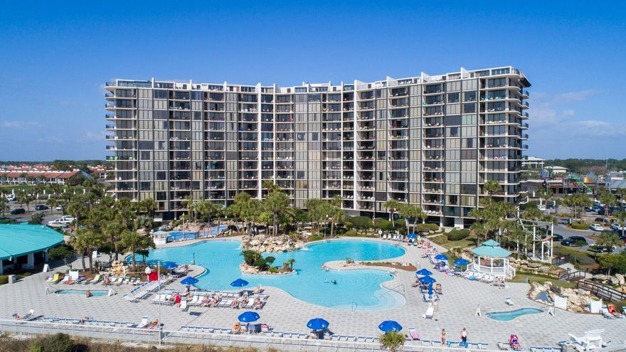 Amazing and rare opportunity to own a large, open 3 bedroom/ 3 bathroom condo in Edgewater Beach Resort, a full service resort in Panama City Beach!  Surrounded by windows and sliding glass doors you are able to enjoy magnificent views of the Gulf of Mexico and the Lagoon pool from the comfort of your home or outside on your spacious “wrap around” balcony! The resort has many fantastic amenities including several shimmering swimming pools, jacuzzie, tennis courts, a 9-hole golf course, and even a shuffleboard court. The master has breathtaking views, access to the balcony and a beautiful double vanity in the bathroom. The other bedrooms has a bathroom as well and access to the wrap around balcony. This condo is truly a gem!!