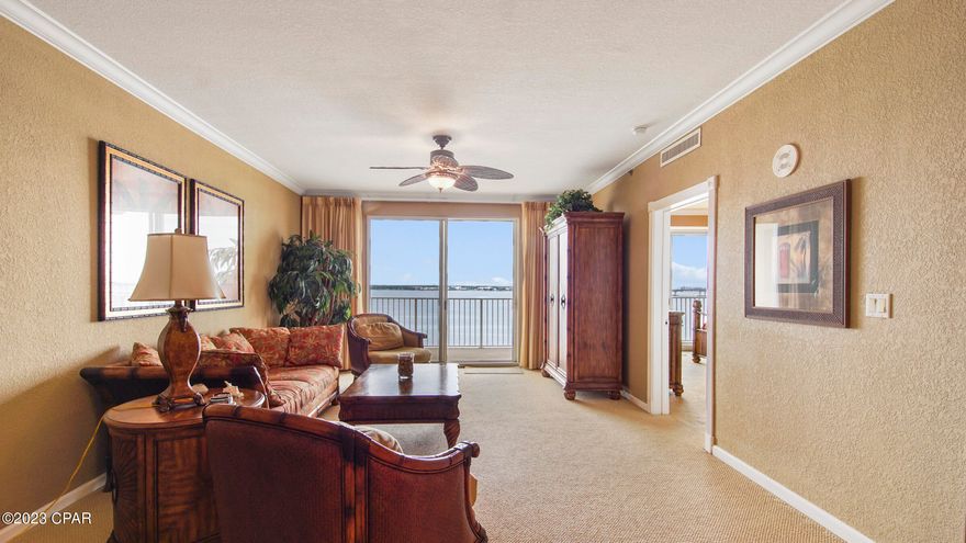 'CURRENTLY UNDER CONTRACT, SELLER WILL CONSIDER BACKUP OFFERS' SELLERS ARE OFFERING 6K AT CLOSING FOR UPGRADES OR TOWARDS BUYER'S CLOSING  COST WITH FULL LIST OFFER. Welcome Home to your Furnished 2 Bedroom With 2 Bath overlooking St. Andrews Bay. This  condo has plenty of room with 1447 square feet. This condo has had the same owners for the last 10 years and has been well taken care of.  The Amenities include gated access, outdo or pool and spa, tennis court. All dimensions are approximate and should be verified if deemed necessary.