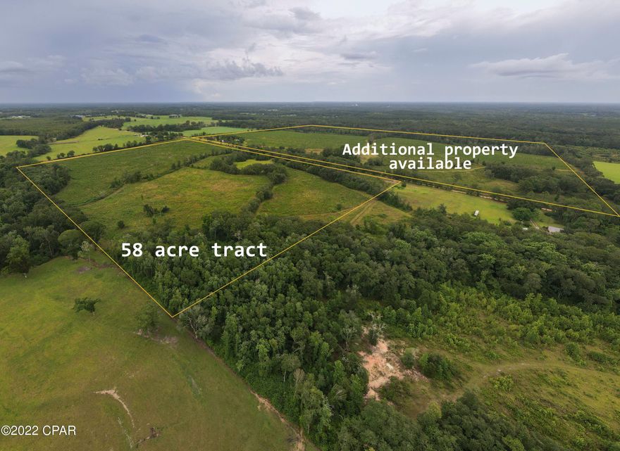 If you are in the market for a private piece of property that can become a hunting retreat, beautiful homesite, or farming investment, look no further!  At 58 acres, the property has well-maintained county road access and a good mix of oaks and pines throughout, as well as some open areas of established grass. There are many beautiful potential home sites that would offer great views of Florida's natural landscapes and privacy from any neighboring land owners.  There is also a tremendous opportunity for farming on this tract, featuring rolling terrain and wide, open pastures.  With a fenced in perimeter, horses or cattle could also easily be kept and maintained on this tract. . If you enjoy hunting, this property will also offer opportunities for hunting game such as whitetail deer, quail, dove, and turkeys.  The town of Graceville is minutes away, providing you with easy access to gas, groceries, banks, and public schools. Additional acreage is available for purchase, if you are interested in expanding. With such easy access and privacy that is offered, don't hesitate to request a private showing of this property today(parcel ID #0207.00-000-000-005.000).  This one is going to go fast!

Additional Information:

*Small and large game hunting
*Farming opportunities
*Multiple deer stands
*Perimeter fencing
*Well-maintained county road access
*5 miles to Graceville, FL
*37 miles to Blue Springs Recreational Area
*15 miles to Blue Lake
*62 miles to Panama City Beaches
*55 miles to Northwest Florida Beaches International Airport
*22 miles to Dothan, AL