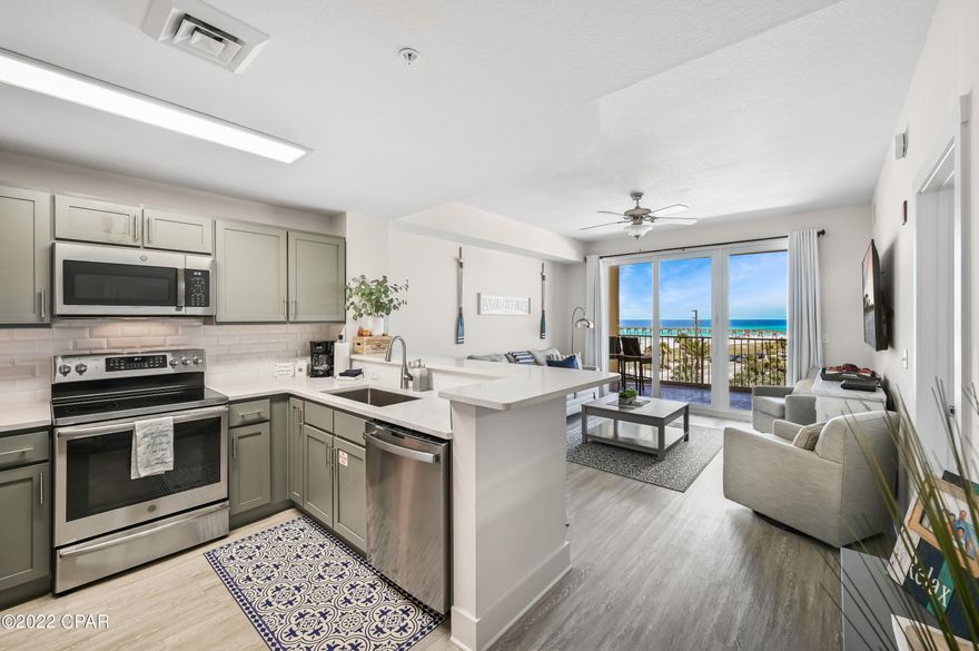 CURRENTLY UNDER CONTRACT, SELLER WILL CONSIDER BACKUP OFFERS. If you're looking for one of the highest cap rate investment returns along the Emerald Coast, you've found it! With $60K in gross rentals, this coastal gem generating a 12% cap rate in Calypso Towers III makes a compelling vacation rental investment property. Located on the 4th floor in PCB's newest high rise, this unit offers amazing gulf views and the ultimate in modern luxury. The largest 1B/2B plan with 1,074 square feet has incredible gulf views from both the master and living areas. This turnkey, fully furnished unit is the lowest priced and best value unit in this prime Front Beach Rd location.A well-appointed kitchen with upgraded appliance package overlooks a spacious, light-filled living room with queen sleeper sofa. Private master ensuite with sitting room includes king bed and twin sleeper for extra sleeping. Second full bath with shower, stackable washer/dryer and owners closet located immediately upon entering the front door. This unit has extra privacy with elevator located just outside front door with a private entrance exclusively for you and your guests and easy access to parking garage. Conveniently located adjacent to popular shopping, dining, entertainment venues at Pier Park and along the emerald coast and walking distance to turquoise waters and sugar sand beaches of the Gulf. Amenities include a private pool, private cabanas, health club, onsite shop/eatery, private beach, and garage parking. 

This turnkey unit is currently self-managed and sold fully-furnished. Sellers are motivated and ready to entertain offers. Buyer to verify all dimensions.