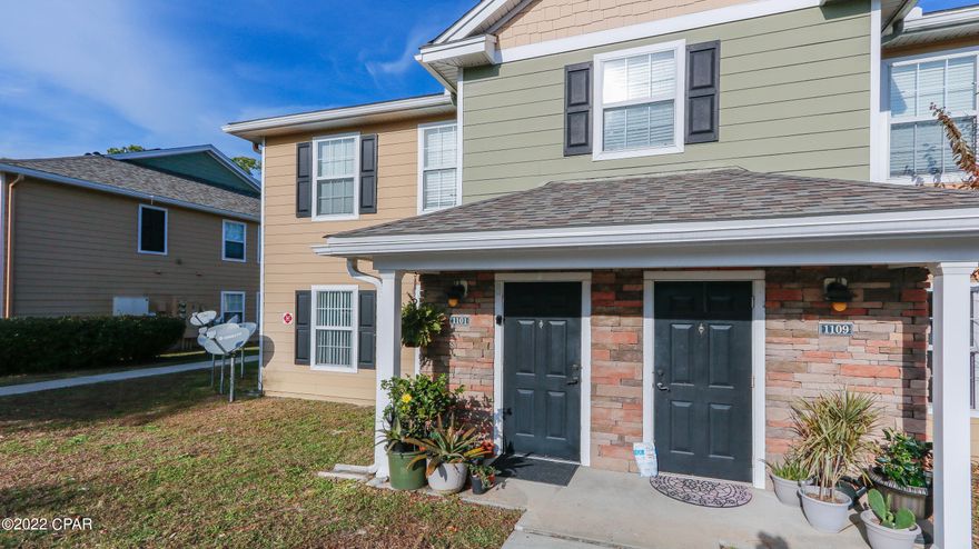 Great Tenants living here who would like to stay. This ground level 2 bed 2 bath stays rented as it is located centrally in Panama City Beaches west end area closer to Pier Park and beside restaurants like Carrabbas Italian Grill  and the famous Pancakery. Only 1 mile to the Beach.

This community  called Nautilus Cove is a gated Community from sunset to sunrise built in 2006 and 2007 and offers a community Pool and fitness area along with charcoal grills in common areas and a playground in the center common area. 

Lots of parking. This would make a great Investment for a long term rental or perhaps a 2nd home away from home.  No Short term rentals allowed in this unit which is located in the back of the Community away from Hwy 98 closer to back entrance off of Nautilus Rd