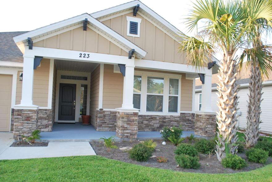 * Just Reduced $20,000.00! Motivated Sellers* 

If your searching for a brand new home without the ''brand new'' price tag, this is the home for you. The Skyview is one of the most popular floor plans in the Breakfast Point community. The current owners took much attention to detail when customizing this home to make it truly unique. As you enter you will notice the hardwood floors that flow throughout the home. You will immediately be driven to the gas fireplace located in the heart of the home, just one of the features that makes this home stand out among the others in the neighborhood. Kitchen has granite counter tops with tile back splash, Samsung side by side stainless steel refrigerator and GE stainless steel dishwasher, microwave, and gas stove. The living room has 5 recessed Yamaha speakers for surround sound, the lanai off of the kitchen is equipped with 2 additional Niles outdoor speakers with a lifetime warranty & dedicated weatherproof outlet for a hot tub. The master bedroom is large with tray ceilings and a 9x4 master shower made from natural stone. The heat lamp provides warmth when getting in or out of the shower, the master closet is large enough to accommodate a wardrobe of any size with ample shelving for storage. There is an additional room dedicated to an office space, another bedroom and bathroom located near the entrance to the home. The third bedroom is 11x22 with dedicated bathroom located within. This room would be ideal for a mother in law suite, teenagers room, guest bedroom, media room, man cave, the possibilities are endless. This large "second master" is exclusive to 223 Johnson Bayou and will not be found in any other floor plan. The laundry room has both an LG washer and gas dryer on pedestals with 4 years remaining of the extended warranty.  The garage is large enough to accommodate an F- 250 truck as well as additional vehicle & workbench,dedicated outlet for freezer/ fridge. The drive way has been widened to accommodate large vehicles and give the ability to step out without stepping in the grass. The home also has a tankless water heater that has been insulated to provide protection from freezing temperatures in the winter, a 14.5 seer Trane A/C unit, and Hunter sprinkler system with wireless rain sensor. Custom hurricane shutters are stored in the garage and attic that also has flooring for storage. Make a point to visit this custom home with your realtor today!
 Title Company will be Omega Title 
2222 Jenks Avenue Panama City, FL 32405
phone: 850-784-1222 fax: 850-784-0102 Agent: Donna Gorrell
email: dgorrell@Omegatitlepc.com