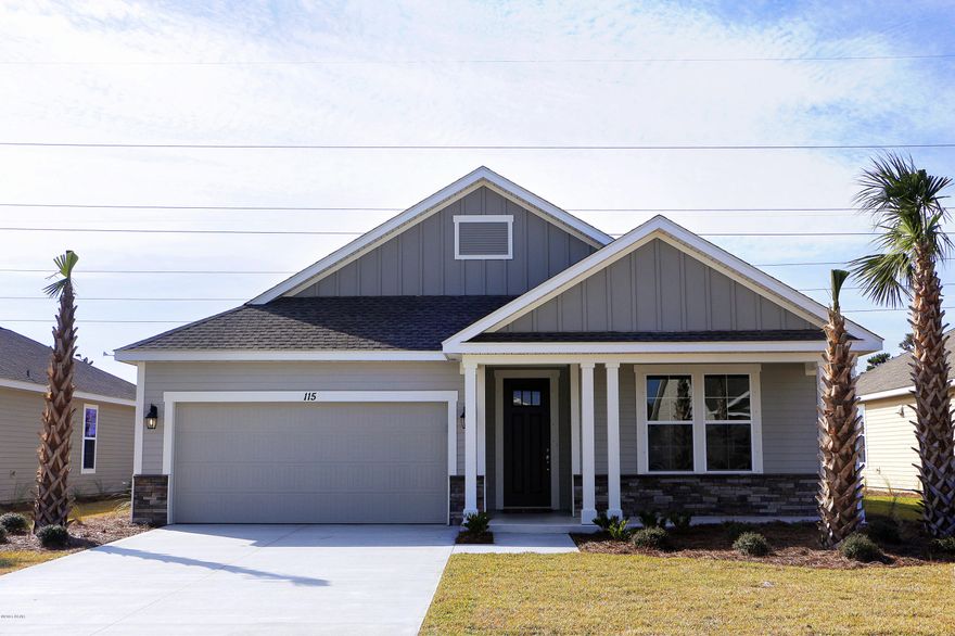 Beautiful new construction home being built in the new Whisper Dunes Phase 2B Subdivision. This home has a Bonita Floor Plan with a Carolina Elevation. This house is a new construction Model Home Example and not the actual house being built. A Samuel Taylor built home includes standard features such as designer carpet in main areas and bedrooms, 8 ft. 2 panel craftsman interior door package, brushed nickel fixtures and faucets throughout, insulated (R19) interior common walls and insulated (R38) ceilings, and durable Sherwin Williams premium interior wall paint. Kitchen features stainless steel appliance package (range, dishwasher, & microwave) and oversized 36" wood cabinetry with crown molding, and granite counter tops. Full bathrooms include raised vanity heights, large tile flooring in bathrooms and laundry rooms, 2 x 6 Exterior Wall Construction, and hurricane tie down rod anchor system. Exterior of home includes coastal and craftsman architecture, spacious 2 car garage, architectural roof shingles with an extended warranty, low maintenance aluminum fascia and vinyl soffits, termite treated foundation, Hardi-Plank siding with an extended warranty, and durable Sherwin Williams Loxon exterior paint. All new construction homes are backed by a 2-10 Home Buyers Warranty. Your HOA dues includes lawn maintenance for the home. The Whisper Dunes subdivision includes sidewalks, curb & gutter, a beautiful community pool and pool cabana. Whisper Dunes is a golf cart friendly community and you are within a short driving distance to our beautiful beaches, Pier Park shopping, NW FL Beaches International Airport, and the beautiful 30A South Walton area. Choose your lot, floor plan & elevation, choose your design options, and pick your paint colors! All measurements and sizes are approximate, please measure for accuracy and verify all sizes.