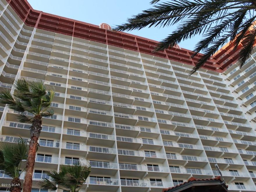 Very attractive one bedroom, two-bath unit in the popular Shores of Panama complex. This unit has direct views of the Gulf and pool area from the spacious living/dining areas, and the Master bedroom is on the Gulf side. The bunk room has a small closet with a door to access full bath. Shores of Panama offers a 13,966 SF gulf-side lagoon pool and hot tub, two tiki bars, a large heated indoor pool and hot tub, a health and fitness center, spa, sauna, massage therapy and steam rooms, as well as an on-site reservation desk.