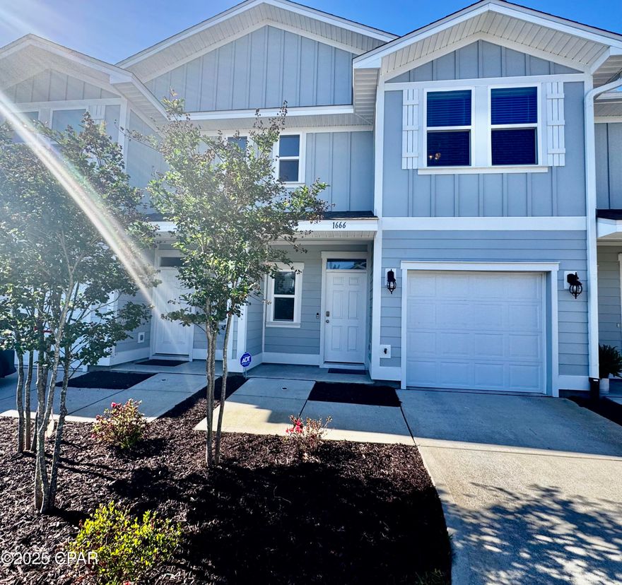 Interest rate under 3% available for VA buyers. This is your low maintenance dream come true! Centrally located and turn-key, this quiet townhome has 3 bedroom/2.5 bathroom andover 1,500 sqft with numerous upgrades. The downstairs has an airy ambience filled with natural light featuring the kitchen, living and dining room in a great open-concept layout with 9ft ceilings and luxury vinyl plank flooring. An added bonus - A convenient half-bath located just off the main living area. The kitchen's clean lines are enhanced with shaker cabinet doors, granite countertops and stainless steel appliances. Upstairs, you'll find the primary en-suite, 2 spacious bedrooms and a large second full bathroom in a split floor plan. the primary bedroom offers a walk-in closet, dual vanities, and a spacious shower. Convenience is at its finest with a second-story laundry room with a washer and dryer included.Home comes with keyless entry, a Skybell doorbell, automated front porch lighting, and an Echo Dot device. A one-car garage and additional guest parking nearby. Say goodbye to yard work and exterior maintenance, as the HOA takes care of it for you! Schedule a showing today!