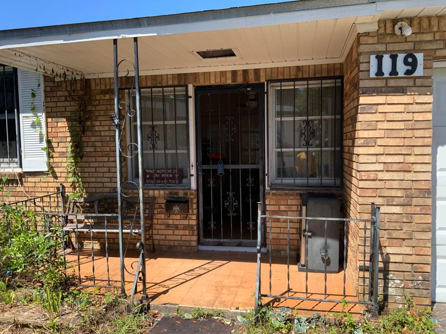 Well loved home close to downtown in the beautiful Cove Neighborhood. This 3bd/2bth 1257 sq ft home is ready and waiting for the right family or individual to share their expertise and renovate this beauty into their forever home. This property boast a 1 car garage with washer/dryer hookups, workshop with half bath, an office, two storage buildings (one that needs a little love!), and 400 sq ft covered back porch on a 75x140 lot with city water and sewer. Additionally, kids and pets will enjoy the spacious backyard where there is plenty of room for parties, events, and get togethers to take place. Access to the alley can also be found in the backyard. Original hardwood floors can be found throughout the house, but could use a bit of a scrub to bring out their true shine. The windows have been recently replaced and are in good shape and the A/C unit and electricity are in working order. This soon to be beautiful space still needs a new roof, ceilings in the kitchen, dining room, and office, new insulation, and some sheetrock, however, there are no known damages to trusses. The home is also wired for a generator, all it would take is someone putting one back in.  There is also a well pump in the workshop not currently working but owner believes it will just take some minor work to have it up and running again and then you have a well for the outdoor water spigots, watering your plants, washing the car, etc. without paying for city water.   This house may need a bit of work, but it only takes you to make it a happy, loving, forever home.