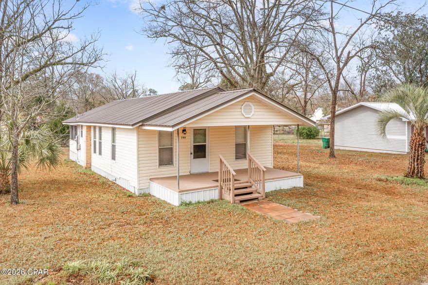 Charming and move-in ready! This 2 bedroom, 1 bath home is ideally situated on a corner lot in the City of Chipley and offers an excellent opportunity for homeowners or investors alike -- seller will consider owner financing. Step inside to find fresh paint and new vinyl plank flooring that give the home a clean, updated feel. Major improvements have already been taken care of, including a new AC system in 2023 and a roof replaced in 2016, providing added peace of mind. Outside, enjoy a screened-in back porch complete with laundry hookups -- perfect for relaxing while staying protected from the elements. The property also features a storage shed for tools, lawn equipment, or extra belongings. Conveniently located near schools, shopping, and local amenities, this property offers both comfort and accessibility. Don't miss your chance to own this affordable home with flexible financing options!