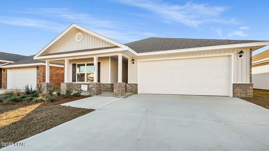 4 Bedroom Home in highly sought after master planned community of Liberty for lease. This neighborhood is located just 13 miles from Tyndall Air Force Base & only 30 minutes to Mexico Beach & Panama City Beach. This is a master planned community with a clubhouse, full gym, pool, splash pad and so much more!  Tenant will have access to all amenities included in with rent. Single story 4 bedroom & 2 bath, with a 2-car garage & HUGE covered back porch. Full irrigation system and fenced in backyard.

Split floorplan with a 2nd bath located between two of the 4 bedrooms. Vinyl flooring in common areas and carpet in bedrooms. Master bathroom features a long vanity with two sinks and 5ft walk in shower. TWO walk in closets in master suite. 

Additional features include full home REME air purification system, recessed lighting in the kitchen, family room & master bedroom. Ceiling fans in all bedrooms and family room with light kits. Home comes with Refrigerator, Stove, Dishwasher, microwave, and blinds. Equipped with SMART home technology that allows you to control lighting, AC, garage door opener and much more.