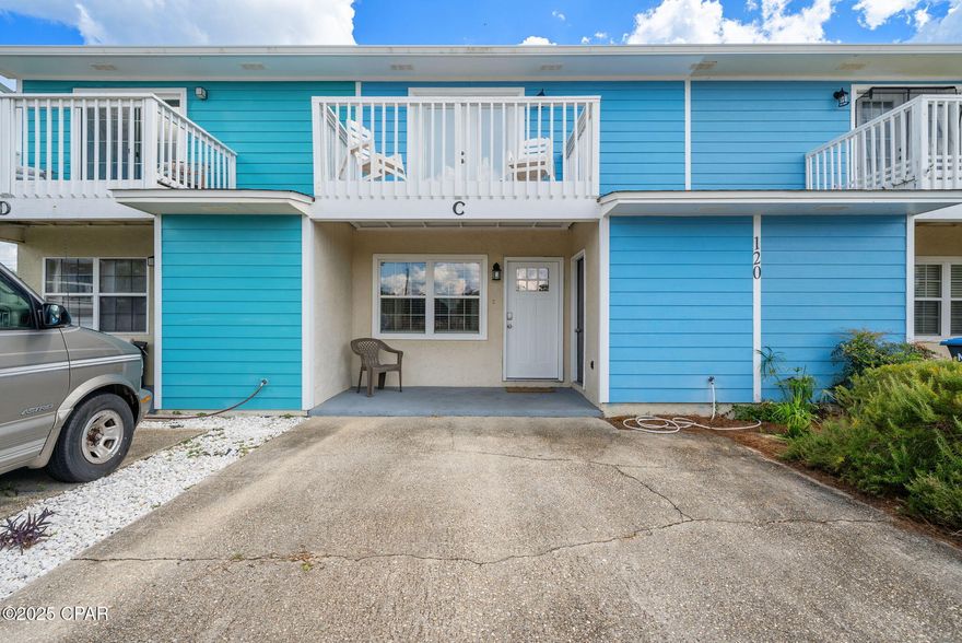 Beautifully updated beach townhome just steps from the world's most beautiful beaches of Panama City Beach! Nestled on the highly sought-after West End, this home offers the perfect balance of peace and convenience—only 2-3 miles from popular 30A, approx. 5 miles to shopping and dining at Pier Park, and just a short stroll to the white sandy shoreline.
Inside, you'll find 2 spacious bedrooms upstairs with a Jack-and-Jill bath, plus a convenient half bath downstairs. An enclosed outdoor shower provides the perfect 2nd shower option after a day at the beach.
Notable updates include:
All windows replaced (~8 years ago)
New Hardiplank flooring (~5 years ago)
Balcony/porch replaced (~4 years ago)
Brand new HVAC system
Exterior planks replaced (2021)
Fresh exterior paint (2022)
Roof (approx. 8 years)

Whether you're searching for a primary residence, a second home, or an investment property, this beach retreat offers a prime location, thoughtful updates, and the relaxed coastal lifestyle you've been waiting for!