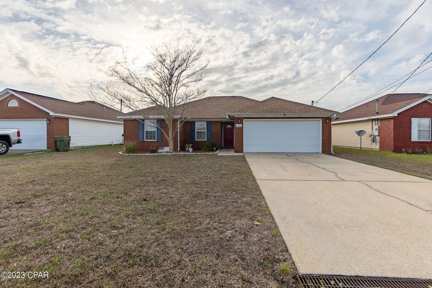 Beautiful Home with 5-foot inground Pool in the Heart of Lynn Haven features a split floor plan with abundance of natural light throughout. When you enter, you will see just how spacious it is with vaulted ceilings making it perfect for entertaining or family get-togethers.  No HOA and NO Flood Insurance required.  Come see this home today and step out back under the covered patio for the relaxing pool view, check out the large backyard and Firepit area with room for garden and pets, see how open and  private it feels with privacy fencing.  Check out the climate-controlled garage.  All Info approx., buyer to verify all deemed important. This home has a VA Assumable Loan w/2.625 interest rate for Veterans only. If you're ready to buy your dream home, Call today for a private showing. This home is for anyone looking for spacious living that offers indoors and outdoors space. Picture the days ahead sitting under the covered back patio drinking Coffee, Tea or Wine by the pool. The Pool was designed for everyone to enjoy with its 3' to 5' deep and has an XL Sun Deck.  The concrete is Kool Krete aka Doesn't get hot to the feet. Think about the late afternoon conversations by the Fire Pit roasting marshmallows and hotdogs.  Consider the pandemic times and how ideal this home is if it were to occur again.  Consider the options this home has with the private office that could be a crafts room.  Come see the walk-in closet, the deep soaker tub, and the open floor plan and see for yourself just how much better this home is compared to similar homes without all these extras.  According to the sellers, The City of Lynn Haven is a highly desired community in the Panama City and Panama City Beach area.  Lynn Haven is equally close to Tyndall AFB and NAS PC.  Lynn Haven is possibly the so desirable because the city does so much more than most, has great public and charter schools, has many public parks and restaurants and year around activities, while being centrally located to everything else including the beach!  Please verify all information deemed important and ask the locals/neighbors/friends to be sure. Call today and see this home in person or virtually!   This home has a VA home loan that may be assumable by only another Veteran with good credit; Assumable interest rate is 2.625.  Ask your Realtor if you would qualify.