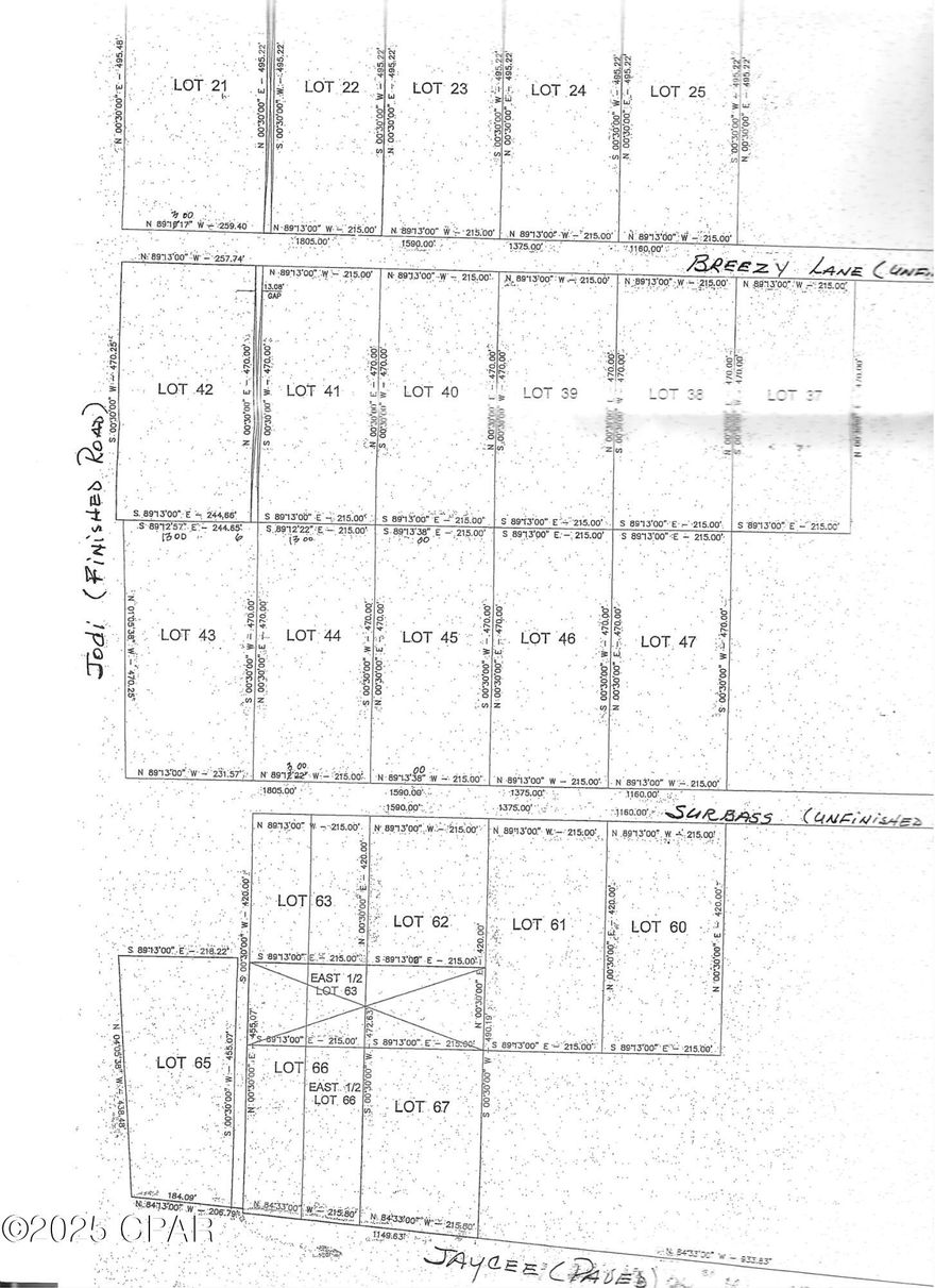 Prime 38-acre development opportunity in Youngstown, Northern Bay County, where growth is rapidly expanding north. This property consists of 17 parcels at 2.5 acres each and one 1.25-acre parcel, all surveyed with individual parcel IDs and legal descriptions. Located near Campflowers Road and just off Highway 2301, this property offers Residential 2 zoning, allowing for single-family homes, duplexes, and mobile homes, with the potential for further subdivision. Conveniently situated less than 15 minutes to Publix and under 5 miles to stores and restaurants, it is also near a city park, adding to its appeal. The land is classified as wetland, and buyers must contact the state department regarding their development plans. Owner financing available with $15,000 down, 8% interest, amortized over 10 years with a 3-year balloon. Don't miss this incredible investment opportunity in Bay County's fast-growing market!
