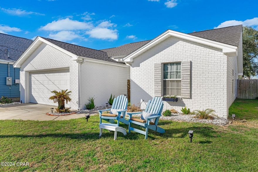 Immaculate 3-bedroom, 2- full bathroom, 2-owner home has been meticulously maintained, and it shows! Located in the coveted Riviera Beach & just a few short blocks from the white sandy beaches and emerald waters, would make a great primary residence, 2nd home or investment property. This solid brick home has been remodeled by the current owners to include a new roof in 2019, new insulation in the attic, HVAC in 2021, new exterior paint, interior paint, new tile flooring throughout, remodeled kitchen in 2020, new lighting to include recessed, new fans, new shades, sprinkler system & a new privacy fence in the back yard. The Florida room is the latest addition & perfect for any occasion. Yes, there is room for a pool! This is a golf cart friendly community and there are no high-rise condos to share your beach accesses. Nestled in between all of the action, you are only a 5-minute drive to 30A and 10 minutes to Pier Park. No HOA fees and flood insurance is not required. Inquire today to discover why Northwest Florida remains one of the most highly sought out areas and start living the coastal lifestyle that you deserve.