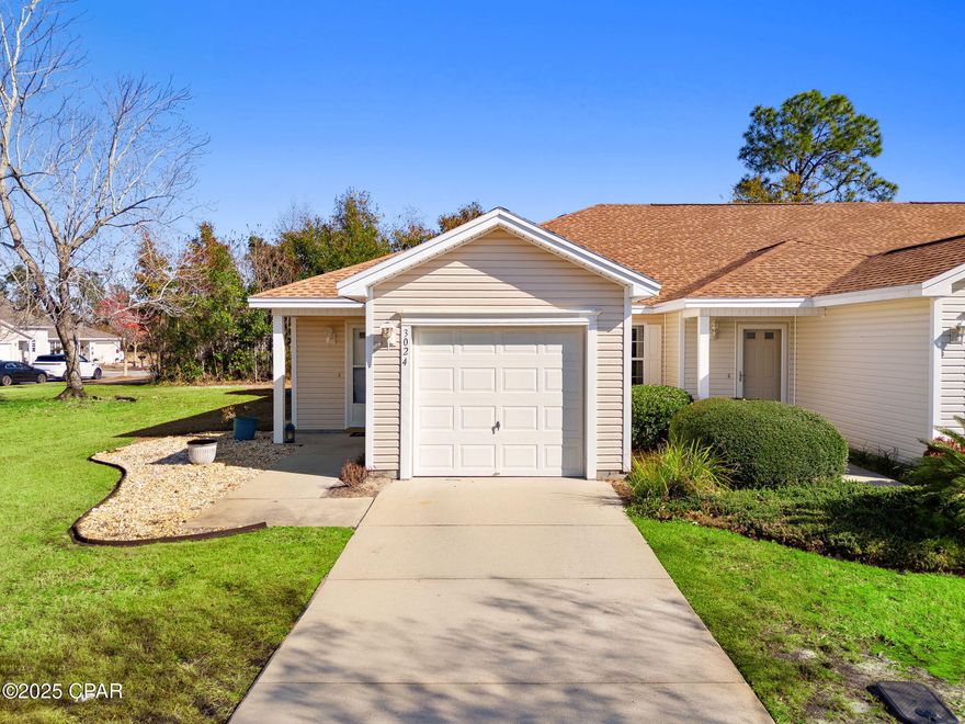 Prime Location in The Hammocks! This beautifully maintained 2-bedroom, 2 bath end-unit townhome offers the perfect blend of comfort, convenience, and care-free living. Situated on a prime lot, this rare end unit is backed by a wooded reserve and includes a large screened-in back porch and a separate outdoor paver patio, ideal for enjoying the serene sounds of nature and large enough for entertaining. Additionally, the property includes extra land to the left side of the townhome, providing enhanced privacy. Step inside to find a spacious open floor plan featuring LVP flooring, a breakfast bar, and a large built-in pantry. The primary suite is generous in size, accommodating a king bed, and the ensuite includes a walk-in closet, double sinks, and a walk-in shower.
Key updates include a roof replaced in 2019 and a brand-new hot water heater. The HOA covers landscaping, irrigation, pressure washing, a termite bond, common area insurance, and access to the newly renovated community pool.
The location is highly convenient, situated near schools, shopping, and restaurants, and is just a 30-minute drive from the white sandy beaches and emerald waters. Call today to schedule a showing, before this opportunity is gone.