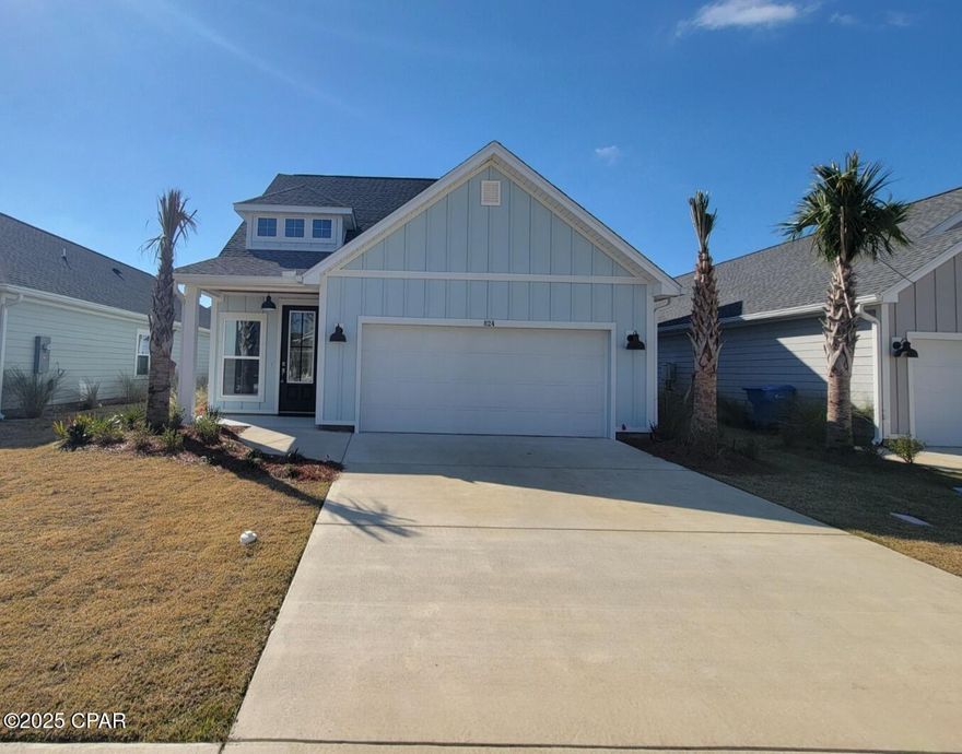 Welcome to the Breakfast Point Community! Check out this stunning new construction contemporary home, where modern design meets comfort. With soaring 9' high ceilings in the main living area and an open floor plan, this space is filled with natural light, creating a bright and inviting atmosphere. The spacious primary bedroom and luxurious bathroom are conveniently located downstairs, along with a stylish half bath for your guests. The kitchen features sleek quartz countertops, stainless appliances, and pantry. The home also comes equipped with a new washer & dryer. The additional 3 bedrooms and 2 full bathrooms along with a family room are located on the second floor. This brand new home and community has so much to offer! Convenient to schools, shopping, and the beautiful white sandy beaches. Or travel west Pier Park, 30Avenue, Seaside, Grayton & Rosemary Beach. Camp Helen State Park which offers kayaking, paddle boarding and hiking trails. Go for sunset walks and bike rides, golfing, and fishing. Come join the coastal lifestyle you dream about and deserve! Call to schedule private tour.