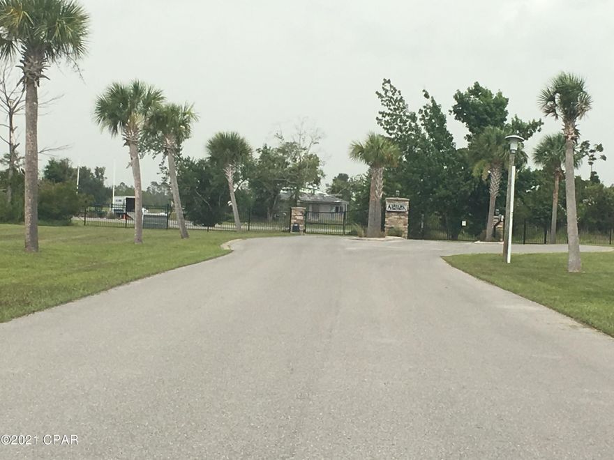 This is a fly-in community airpark with the FAA airport designation of 75FL located on the New Orleans Sectional chart. It is a gated community just east of Panama City Florida and features a paved 3800 foot runway with lights and beacon for night operations and a EAA Chapter on the field. This lot is on a taxiway on the north side of Airway Street. It is NOT in a flood zone and the runway assessment has been paid. The lot is on the left just west of the brick house across from the 2nd taxiway to the runway. This is a cleared lot ready for your new home.. This lot sells with all the runway assessments paid.

Agent to Agent Remarks: Call agent for gate code.