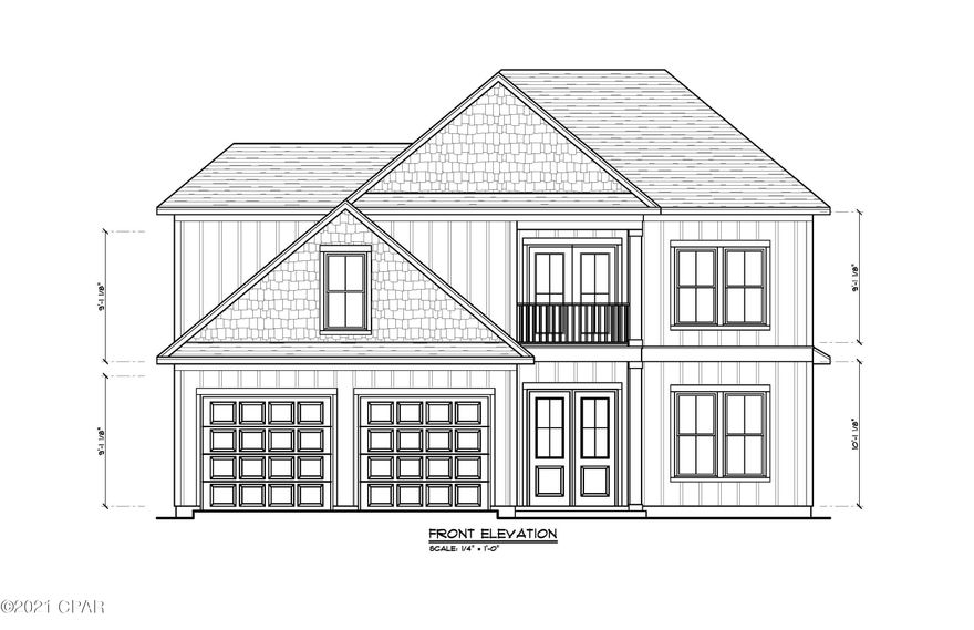 New construction in Panama Country Club on corner lot.  Interior of home includes large open living-dining-kitchen space, tall ceilings throughout, & split floor plan with 3 bedrooms on 2nd floor. Master bedroom is on 1st floor with en suite bathroom that includes an oversized walk-in closet with access to the laundry room. The living room opens up to a large covered porch. Second floor of house has 3 bedrooms, bathroom with double vanity, loft area that leads to a balcony, and storage space over the garage.