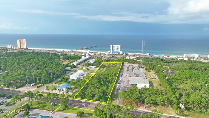 Prime 2.7-Acre Commercial Parcel on Hutchinson Beach Road.
Unlock the potential of one of the most sought-after commercial locations in Panama City Beach. This 2.7-acre parcel sits directly on Hutchinson Beach Road (Middle Beach Road), offering high visibility and excellent access with frontage on one of the area's busiest corridors.

Strategically positioned just minutes from top attractions including Pier Park, Topgolf, and Dolly Parton's Stampede Dinner Theater, this location benefits from heavy year-round traffic and close proximity to the beach, shopping, dining, and entertainment.

Zoned for commercial use, this site is ideal for a hotel, restaurant, retail center, or other high-demand development. With utilities available and zoning in place, this is a rare opportunity for developers and investors to secure a premier site in a booming coastal market.
