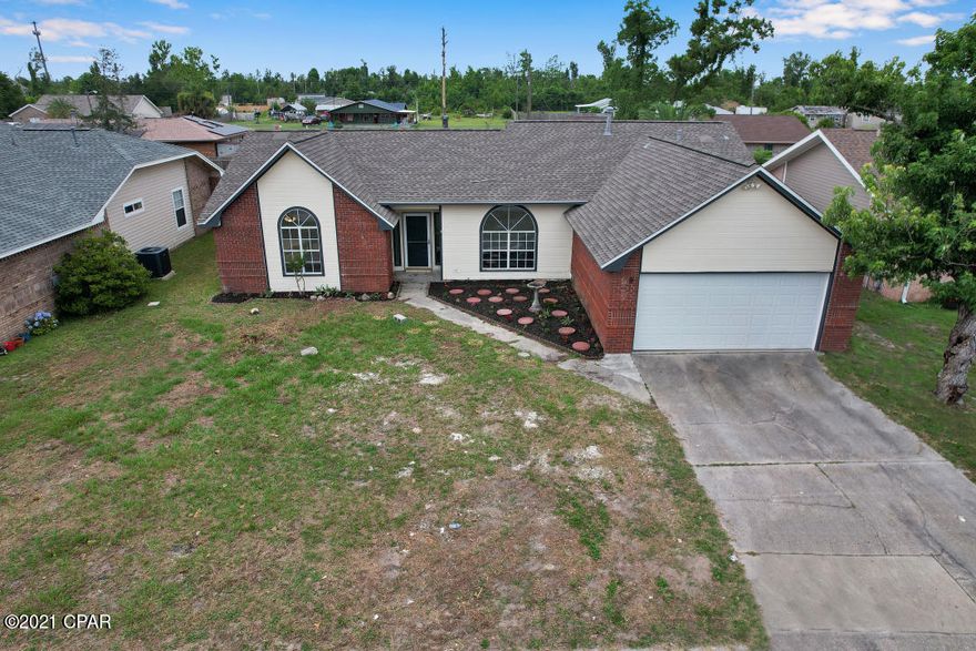 Welcome Home!  This charming and spacious 3 bedroom, 2 bath home is close to Tyndall Air Force Base and located in a cul-de-sac of great family friendly neighborhood! This split floorplan home has had recent upgrades to include - new kitchen countertops, updated appliances, resurfaced kitchen cabinetry, fresh paint and luxury vinyl plank flooring throughout, new countertops in both bathrooms and the stone wall feature in the master bath is a MUST SEE!  This home also features a wood burning fireplace in living room, a formal dining room, eat in breakfast nook, new HVAC, and a huge backyard, great for entertaining! Call today to view your new home!