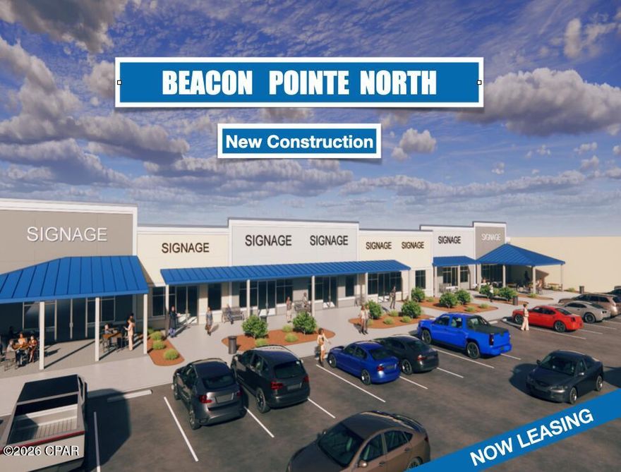 Introducing Beacon Pointe North!
With a target opening date of Spring of 2027, Construction will begin soon on this 52,000 +/- SF retail center adjacent to Beacon Pointe, anchored by Grocery Outlet and Big Lots.
 Unit 100 is targeted at the Industrial, Big Box Retail, or Special Purpose end-user.
  Lease Price is per Sq. Ft., annually,  NNN, plus CAM.