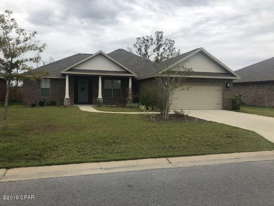 All brick 4/2 home in the popular Cedar Park neighborhood! Features include - 10' ceilings, recessed lighting, custom cabinetry, ceiling fans, kitchen with breakfast bar and stainless appliances, Master suite with trey ceiling, double vanity, separate tub and shower and walk-in closet....2 car garage and covered porch. All sizes/info/measurements approx; please verify if important.