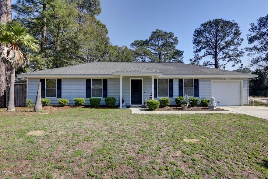 Charming 3 bedroom, 2 bath home conveniently located close to 23rd Street, Gulf Coast State College, and shops and restaurants.  The home features laminate floors, a nice bright kitchen, nice size master bedroom plus 2 additional bedrooms.  The floor plan has a nice open feel and is perfect for entertaining.  There is also a nice size, fenced backyard perfect for the children to play.