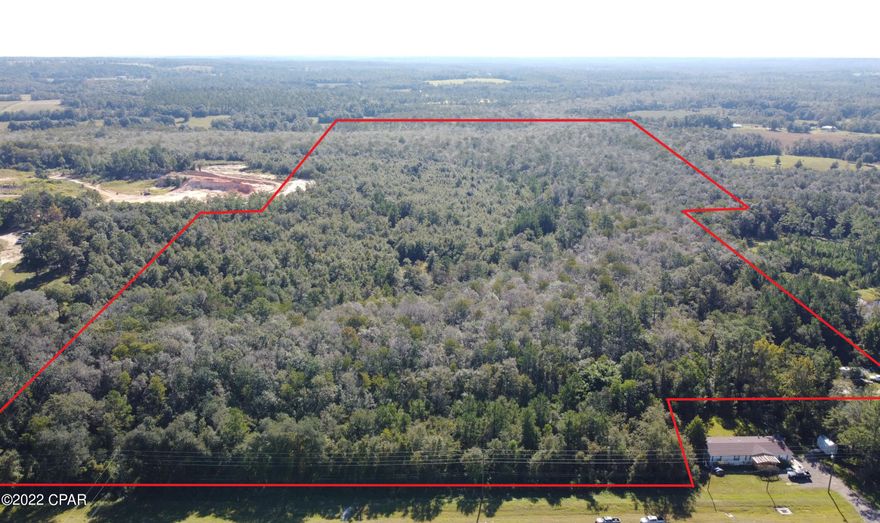 An amazing opportunity to own 58 acres with HWY 77 frontage.  This could be a beautiful homestead or a hunter sportsman's paradise.  This could also become an amazing opportunity for your future business. Currently land is agricultural but may be easily changed to commercial use. The location of the property is 30 minutes from Lynn Haven and 45 minutes the Panama City Beach and 25 minutes to the airport.