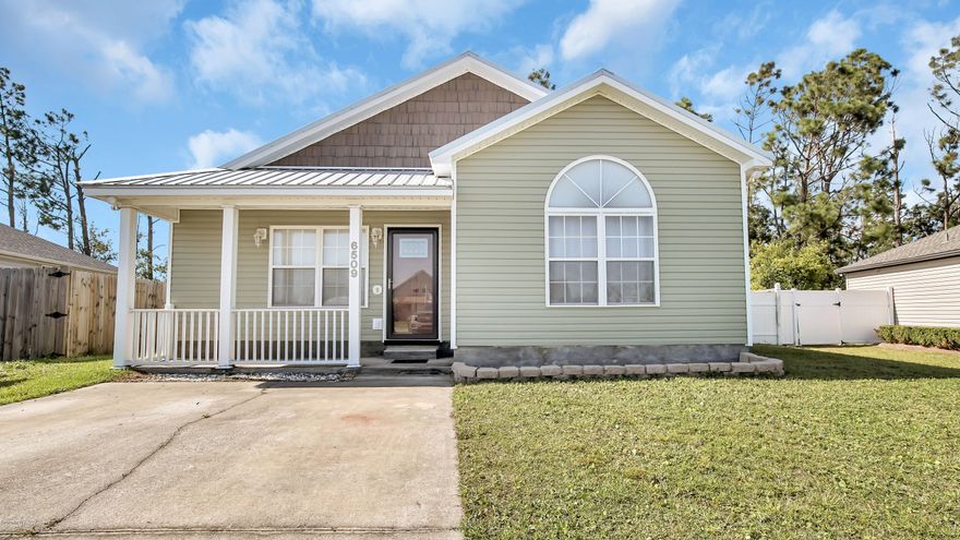 Currently under contract, Seller accepting backup offers. Why rent when you can own this adorable 3bd/2bth move-in ready retreat just outside the city? Located in the peaceful Sweetwater Villiage community, this charming home features a new, upgraded metal roof, all new siding and exterior doors. Interior greets you with warm laminate flooring throughout, with vaulted ceilings in the living room and all new interior paint. Open kitchen has new countertops and updated stainless steel appliances to include brand-new refrigerator. Split bedroom floorplan provides tucked away master bedroom. Master bath has tiled shower with a jetted tub and spacious walk-in closet. Newly installed yard shed (Home Depot 2019) provides additional storage in the fully fenced in backyard. Don't miss the chance to preview this affordable home today. All sizes/info/measurements approximate; please verify.