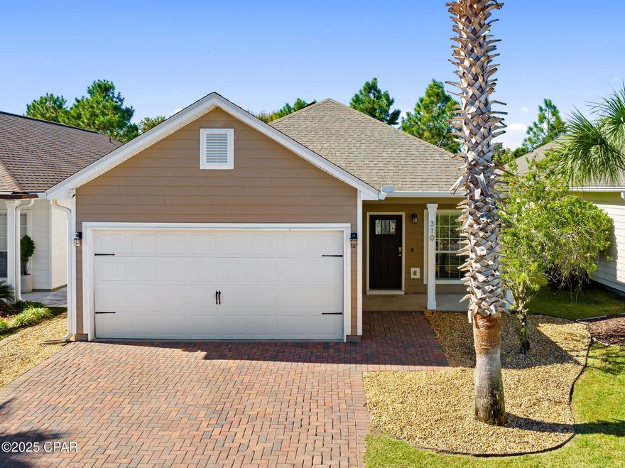 MOTIVATED SELLER! No Short Term Rentals Allowed. This charming 3-bedroom, 2-bathroom home offers coastal comfort and modern convenience in one of Panama City Beach's most desirable communities Turtle Cove on Lake Powell. Step inside to find an open and inviting layout, a spacious kitchen and living area, and a large laundry room leading to the 2-car garage.

Enjoy year-round relaxation in the enclosed patio overlooking your private, fenced-in backyard, complete with a beautiful fire pit—perfect for cozy evenings or entertaining friends.

This home features fully paid-off solar panels and an electric car charger, providing eco-friendly living with an average electric bill of only $29 per month.

Turtle Cove at Lake Powell offers an unbeatable lifestyle with resort-style amenities including a clubhouse, Pickleball courts,  swimming pool, fitness center, and a community dock for enjoying the water. The clubhouse can also be reserved for private events and gatherings, making it easy to host celebrations close to home.