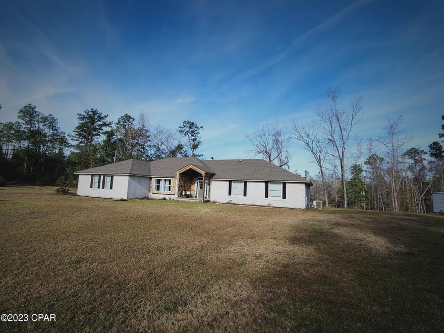 Beautiful home on 12.7 acres overlooking a semi private 2 acre lake.  If you love the outdoors then this is the property you've been searching for.  There are three sets of french doors on the back of the home leading outside onto the large 1000 sq ft back deck to enjoy everything this private oasis has to offer.  It features a large foyer entry accented with a beautiful chandelier. The kitchen offers a large island and plenty of space with a nice breakfast nook, large bar top seating around island, and built in desk area. It has stainless steel appliances and a gas cook top and stainless hood on the island. Just off the kitchen is the large formal dining room. The living room has a stone wood burning fireplace, vaulted ceilings, and a built in on one side of the fireplace. It features 3 bedrooms with the master having its own ensuite and walk in closet. The master bathroom has a beautiful tiled shower, double vanity, and make up area. Just off the master bedroom is a covered sitting area on the deck overlooking the lake. The guest bathroom has a tub and tile surround and large vanity. Just off the kitchen is a spacious laundry room/mudroom. The property is mostly wooded with an access road that runs through the property. There is a 25'x40' metal pole barn with metal siding on all sides. There is an abundance of deer, turkey, and ducks that frequent the property.