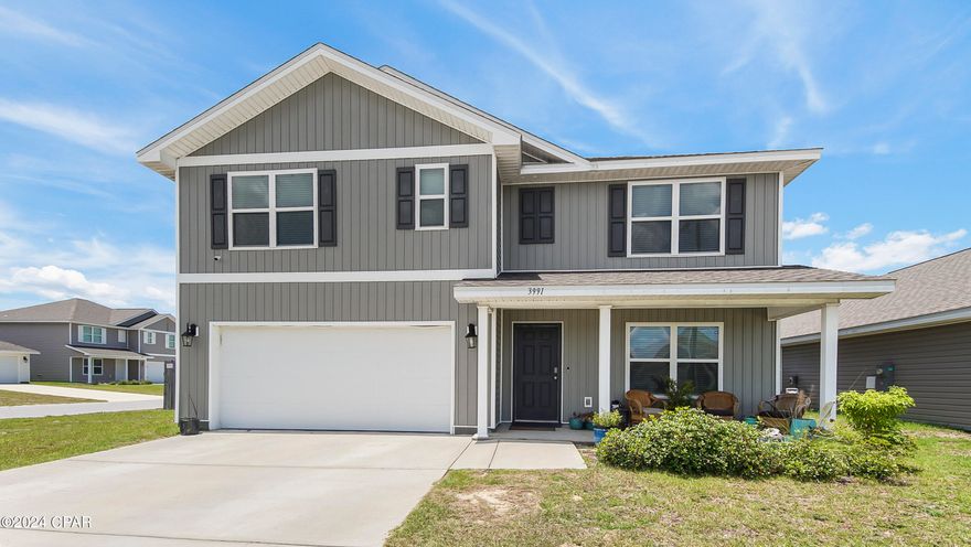 CURRENTLY UNDER CONTRACT, SELLER WILL CONSIDER BACKUP OFFERS' Welcome to Brighton Oaks! Discover the Hayden, a beautiful two-story home with fenced in, large corner lot. featuring 5 bedrooms, 3 bathrooms, and a 2-car garage. The interior boasts vinyl flooring throughout the common areas, with cozy carpet in the bedrooms, stairs, and upstairs hallway. The kitchen and bathrooms are equipped with durable laminate countertops and accented with stylish nickel hardware on the interior doors.

Enjoy the convenience of Whirlpool stainless steel appliances, including a free-standing electric range, microwave, and dishwasher and refrigerator. The downstairs area includes a guest bedroom and a full bathroom, while the additional bedrooms are situated on the second level. The spacious Bedroom 1 offers a large bath with a walk-in closet, dual sink vanity, separate shower, and a generous soaking tub.

Located close to North Bay Haven Charter Academy, it offers easy access to top-rated schools, shopping, dining, and entertainment options. A short drive to Tyndall Air Force Base makes it ideal for military families

Welcome home to comfort and elegance at Brighton Oaks!