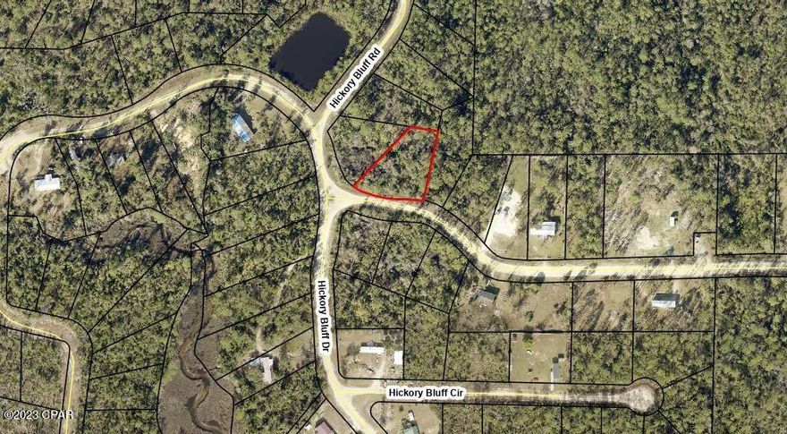 Lot 9,  Hickory Bluff. Lot for sale. Land high and dry and a few miles from Lynn Haven