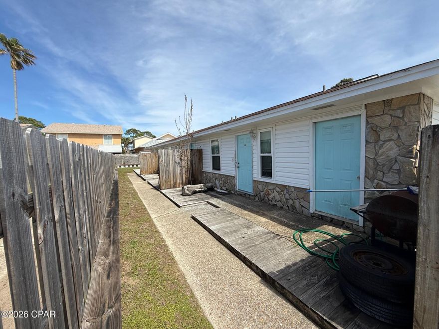 Great investment opportunity in the desirable South Lagoon area! This well-located triplex offers the ideal combination of coastal living and steady income potential, just a short stroll from the sugar-white sands and nearby boat ramps. Conveniently situated near Grand Lagoon and St. Andrews State Park, with easy access to charter fishing, marinas, and popular local dining, this property is perfectly positioned to attract both long-term tenants and future vacation renters.

Each of the three units features 2 bedrooms and 1 bathroom, with bright, open-concept layouts that provide comfortable and functional living spaces. The property is currently fully occupied with long-term leases in place, offering immediate and reliable rental income from day one.

Whether you're looking to expand your portfolio, secure a coastal investment, or explore future short-term rental potential, this South Lagoon triplex delivers strong upside in a highly sought-after location.

 ALL SIZES AND MEASUREMENTS ARE APPROXIMATE. IF IMPORTANT, PLEASE VERIFY.