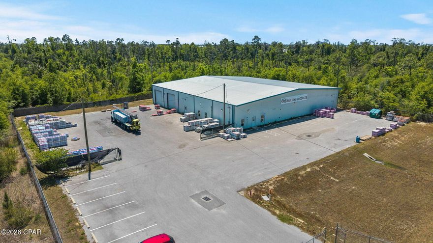900 E Baldwin Road presents a rare opportunity to acquire a modern, 15,064 square foot industrial facility on 1.77 +/- acres in Panama City, Florida.

Constructed in 2019, the property offers immediate occupancy and is ideally suited for owner-users seeking control of their real estate, operational efficiency, and long-term cost stability.

The building features a functional layout with 16-18' clear height, fire sprinkler system, grade-level loading, supporting a wide range of industrial and commercial applications.

A key differentiator is the property's C-3 (General Commercial) zoning, which allows for a broader range of uses than traditional industrial assets, including contractor operations, equipment sales and service, distribution, and retail/showroom integration.

The 1.77 +/- acre site provides an optimal land-to-building ratio, offering ample parking, outdoor storage, and future expansion potential.

Positioned below replacement cost, this offering represents a compelling opportunity to acquire a modern, flexible-use asset in a supply-constrained and evolving Gulf Coast market.