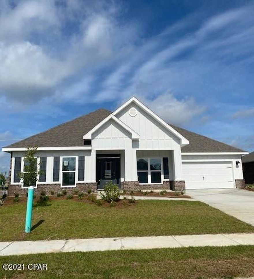 This is the 5 Bed/3 Bath McKenzie floorplan. This home has a large covered front porch and as you enter, the entry divides the study from the formal

dining room. Down the hall is the kitchen featuring a large pantry, an island and counter bar that overlooks the breakfast area and family room. Bedroom 1

features separate access to the back covered porch as well. The main bath features a linen closet, dual sinks, a separate shower and large tub as well as a large

walk in closet. Interior features include: granite countertops in the kitchen and bathrooms, 9' ceilings, orange peel textured walls, shaker styled cabinets, and LVP

flooring through the home with carpet in bedrooms. A standard Smart Home package includes a KwikSet keyless entry, Skybell doorbell, automated front porch lighting, an Echo
Dot device, and Quolsys touch panel which can be integrated to control your lighting, thermostat, front door and so much more.
A builder 10 year structural warranty is also included.
Pictures, photographs, floor plans, elevations, features, colors and sizes are approximate for illustration purposes only and will
vary from the homes as built. Home and community information including pricing, included features, terms, availability and
amenities are subject to change and prior sale at any time without notice or obligation. For Move-In/Completion Estimates:
Ready dates are estimates only. Timing of completion of construction and buyer move-in are subject to contingencies
contained in home purchase agreement and governing jurisdictions issuance of a certificate of occupancy, and may change
due to forces majeures and other delays or disruptions outside the reasonable control of the Builder