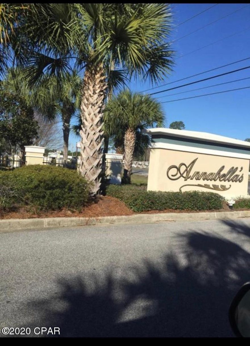 Gorgeous open floor plan townhome in the Annabella gated community. 3 bedrooms, 2.5 baths w/2 car garage and a patio. 1st floor has tile flooring, kitchen w/granite counter tops, breakfast bar, and stainless-steel appliances. all bedrooms and laundry on 2nd floor has wood laminate flooring. Smart features include a Nest Smart Thermostat, Ring Video Doorbell, smart front door lock, and a Ring Home Security system all controlled on your mobile phone.  washer/dryer, trash and lawn care are included! The tenant will have access to the clubhouse, fitness center, and swimming pool. The beautiful beach, Navy base, Gulf Coast State College, Pier Park, PCB Sports Complex, Shipwreck Island Water park and great restaurants.