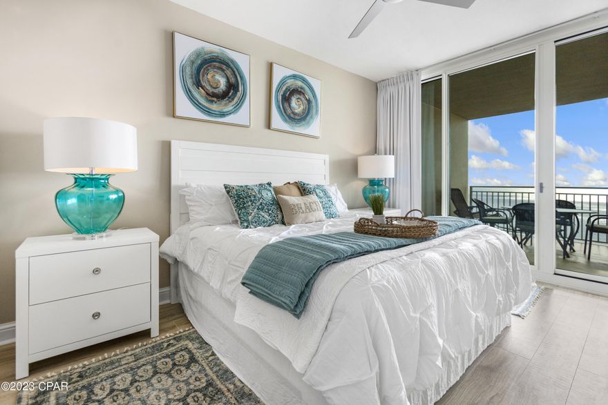 'CURRENTLY UNDER CONTRACT, SELLER WILL CONSIDER BACKUP OFFERS' Beautifully Remodeled by Professional Interior Designer!  AQUA 1608 is one of the highest in demand across PCB and the Gulf Coast w/ Spectacular views and Sunsets of the Sparkling Emerald Coastline! ! Oceanfront Primary King Suite with wall of glass and sliding glass door access to the spacious West facing balcony!  Excellent rental income potentially averaging between 40K and 60K! Sleeps 6! 1 Bedroom, 2 Bath plus Bunk Room Area w/ 2 Twin Beds and Queen Sleeper Sofa. Bunk Room Area is like having a 2nd bedroom and the living area has a Queen sleeper! Exquisite interior spaces include a waterfront primary suite with w/ garden tub, glass enclosed shower and double vanity, Bunkroom w/ bath/shower combo and single vanity, spacious kitchen w/ granite countertops, refrigerator, oven/range, microwave and washer/dryer. AQUA 1608 is market strong and in position to drive the highest ROI!

Aqua is in the middle of a Goldmine at Pier Park and nothing compares to this opportunity across the Gulf Coast!

PCB has been defined as No. 2 ''Emerging Destination'' in the world!

Nothing will compare to waking up with the views and sounds of the Ocean from this Luxury Condo! This floor plan is the closest you can get to a 2 bedroom at 1 bedroom price!

Connect to the magic of the gulf and fulfill your beach front vacation dreams in this Luxury AQUA 1608 condominium!

AQUA commands one of the most enchanting views on the gulf coast as this beautiful property rises above the white sands of Panama City Beach to the vibrant blue of the Gulf Coast sky. Sandy white beaches and blue-green crystalline waters stretch as far as the eye can see. Experience the poolside café, the whirlpool spa and the majestic beachside terrace of pools, fountains and water gardens - Aqua is your ultimate Gulf-front vista, all the beauty of resort living and all the comfort of home.

Vacation pleasures abound as there is championship golf, fine restaurants, spectacular shopping, sport fishing, scuba diving, parasailing and amusement parks...or just make new tracks in the sand. Whatever you choose, AQUA is both your enchanting host and your luxurious sanctuary. While at Aqua you can enjoy eating at the yummy Snack Bars, shopping at the Gift store, exercising in the Fitness Room, having a Poolside Party, meeting or relaxing in the Media Room and more.

Entertainment Highlight:
AQUA is located 10 minutes from the Northwest Florida Beaches International Airport and just a pleasant stroll away from PIER PARK, a 240-acre high-energy entertainment, dining and retail wonder for the whole family. Pier Park is a unique open-air regional retail environment providing shopping, entertainment, and dining experiences.

Ride the Waves of Luxury Living! AQUA 1608 is a contemporary coastal classic with a touch of modern beach elegance! Your Dream on the Gulf Coast awaits you!