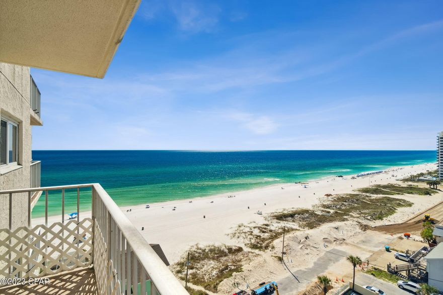 CURRENTLY UNDER CONTRACT, SELLER WILL CONSIDER BACKUP OFFERS! Don't miss your opportunity to reside in one of the best kept secrets in Panama City Beach!  This large 3 bedroom unit boasts epic sunset views with access to the balcony from both the master bedroom and the living room.  Rare opportunity to own one of the few units in Regency Towers with two extra windows, making your already spacious residence feel even bigger & brighter!  This unit also features a larger laundry room, newer sliding glass doors and windows, a Tempur-Pedic dual remote controlled master bed, quality cabinets and crown moulding. This outstanding unit comes fully furnished and move in/rental ready!  Whether you are looking for your primary home, vacation property, or an income producing rental machine, this is it!  Regency Towers' fantastic amenities include two olympic size pools- one heated year round, a full service poolside tiki bar & grill, indoor hot tub, kiddie pool, outdoor showers, exercise facility, billiards room, multiple picnic areas with grills, and plenty of engaging in house activities are offered year round! Located just minutes from St. Andrews state park, multiple boat launches, arcades, Go kart tracks,  golf cart/scooter rental, bike rental, mini golf, amusement rides, Shipwreck Island Waterpark, restaurants, clothing boutiques, jet ski/boat rental, and engaging Nightlife!!! All this & more at the World's Most Beautiful Beach!