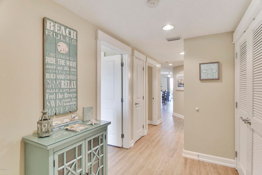 This picturesque 17th floor, 2 bedroom 2 bathroom with bunk condo features over 1,135 square feet in a desirable open floor concept. The bright colors and floral accents give this unit a cheerful, storybook feel. There is plenty of living space with comfortable seating and desirable floor to ceiling windows. The fully-equipped kitchen includes a full range of cookware and high end furnishings with granite counter tops and steel appliances. The private balcony is furnished with a table and chairs and offers a breathtaking view of the Gulf Coast. This condo will accommodate up to 8 guests. This condo features: private balcony with seating, living area with flat screen television, sleeper sofa and balcony access, master bedroom with queen sized bed... flat screen television, direct balcony access, spacious master bathroom with separate sinks, a spacious tub with a separate walk in shower, guest bedroom with queen sized bed, a television, and secluded entrance to the second bathroom, bunk Area with twin sized bunk beds, washer and dryer, high speed internet and cable.

The Grand Panama Beach Resort is centrally located on the East end of Panama City Beach convenient to the best of area attractions. This distinguished condominium opened in 2007, built on 35 acres of dazzling beachfront property. The resort grounds feature impressive landscaping with beautiful gardens, fountains, and waterfalls, as well as an impressive list of amenities. Guests of all ages will appreciate the extras that grant all of comforts of home with added extravagance. From relaxing pool days to exciting beachfront activities, there is something for everyone to enjoy at Grand Panama Beach Resort!

Grand Panama Resort amenities include: private beach, outdoor Gulf side swimming pool, tropical pool deck, kiddie pool, two Gulf side hot tubs, heated rooftop pool and hot tub, 2 seasonal Tiki Bars, community BBQ grills,picnic areas, jogging and biking paths, fitness center, and common area WIFI.

Age, dimensions and square footage are approximate. Buyer should verify if important.