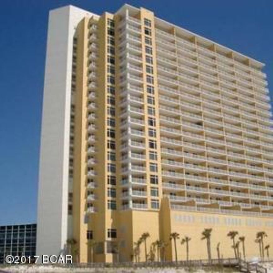 Extremely RARE 1st. floor unit...one of only five in the whole building....these units have HUGE balcony 20X25 ....endless uses....and this unit is actually 50 feet altitude since four floors parking garage underneath...of special interest is the proximity to top of parking deck...You can literally park in plain view of your front door only one floor away........last one sold was three years ago. TO NOTE: Owner replaced the total A/C system [inside and out] end of March, 2017.